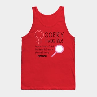 plain sight for my husband Tank Top